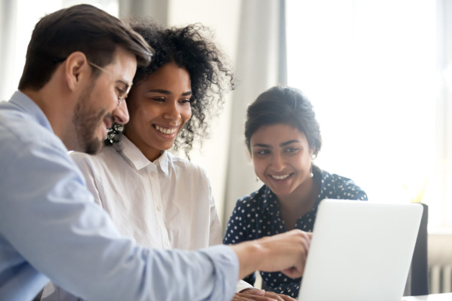 People undergoing cybersecurity training