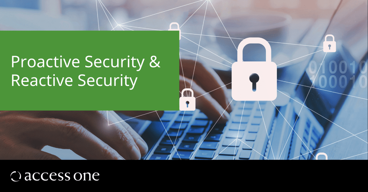 Person using keyboard with security graphics